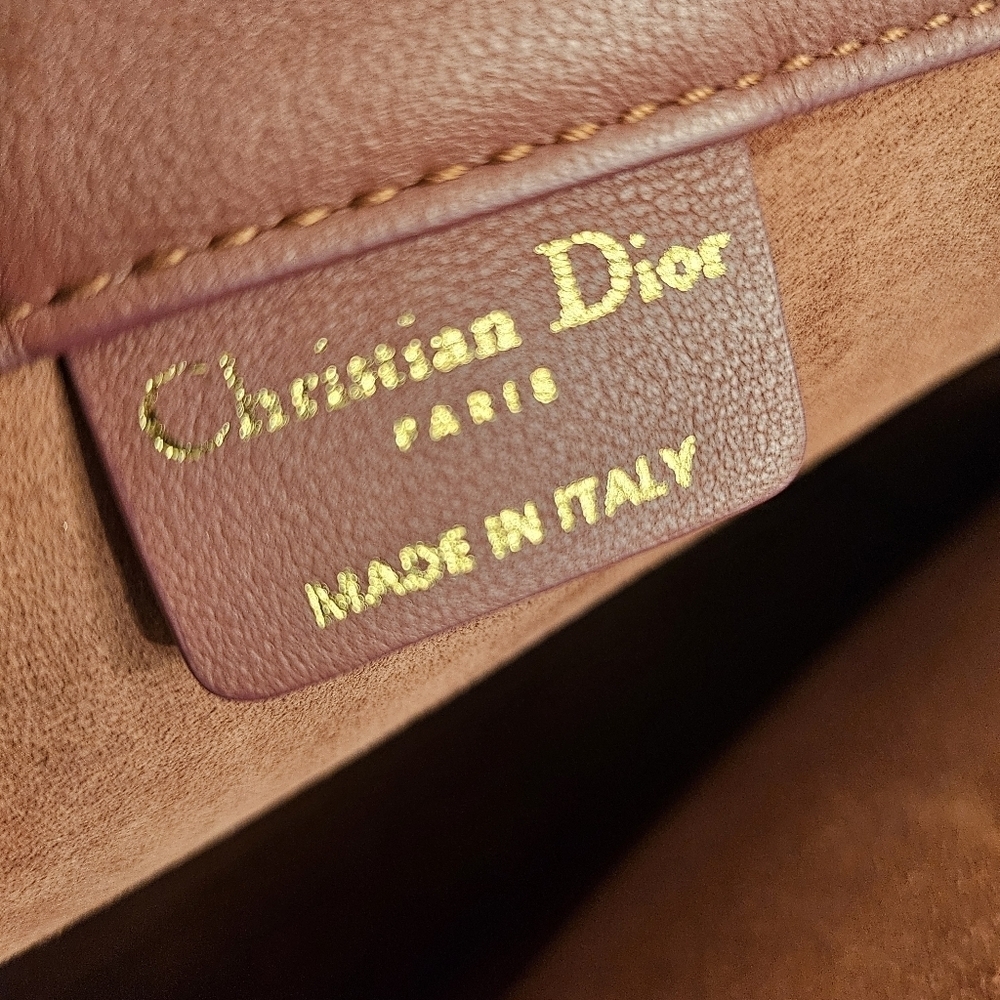 🌸 Christian Dior Medium Leather Book Tote – Dark Mauve | Entrupy COA 🌸 - Picture 5 of 16
